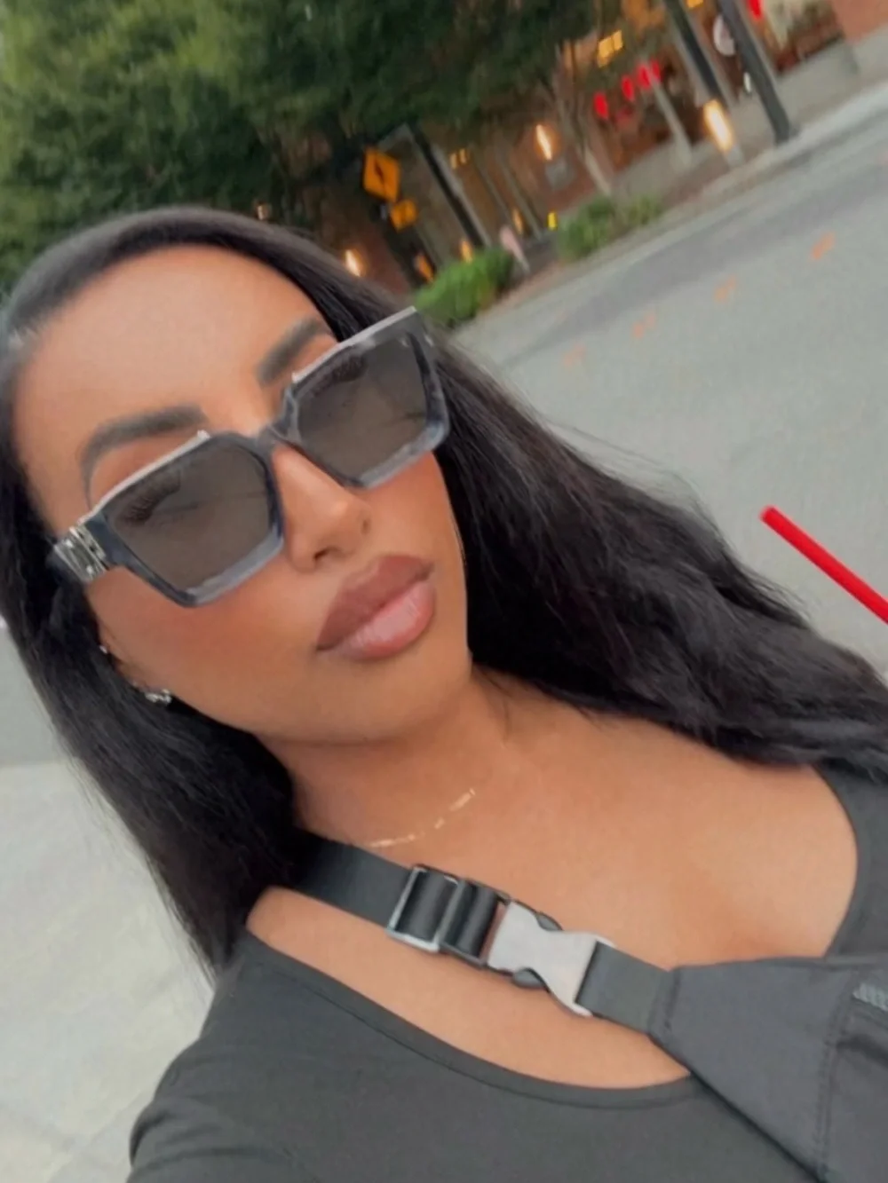 Louis Vuitton Millionaire Marbled Black Square Sunglasses with Dark Lenses